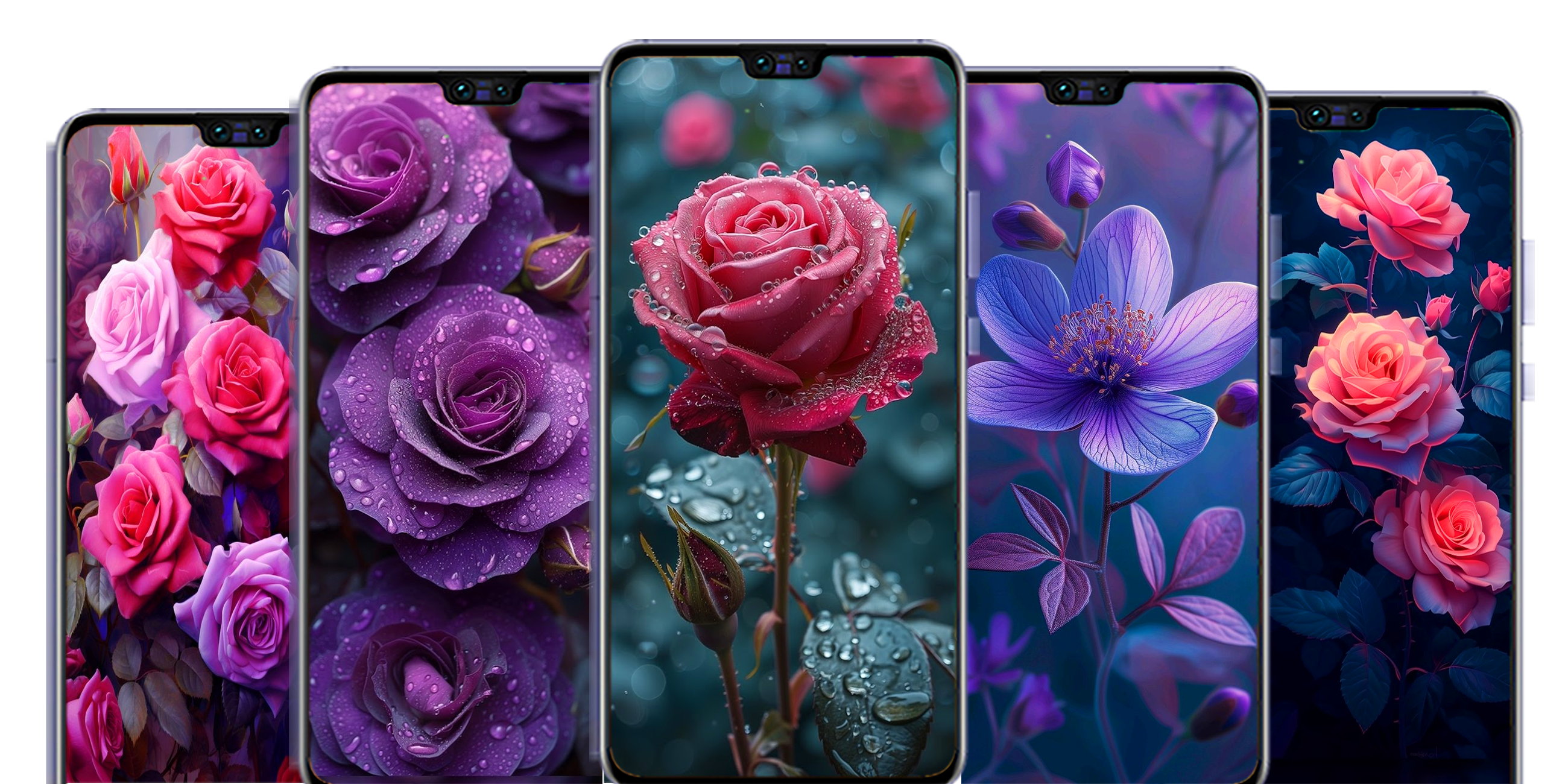 اسکرین شات 2 برنامه Flower Wallpaper 4K background