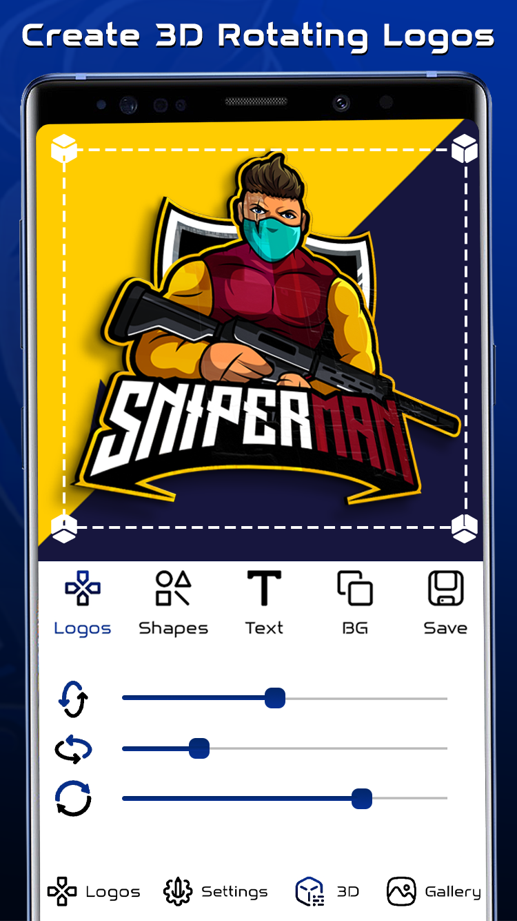 اسکرین شات 5 برنامه 3D Esports Gaming Logo Maker