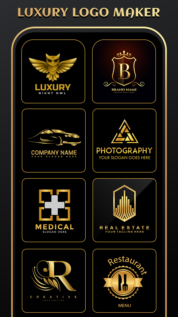 اسکرین شات 2 برنامه Luxury Logo Maker by Quantum