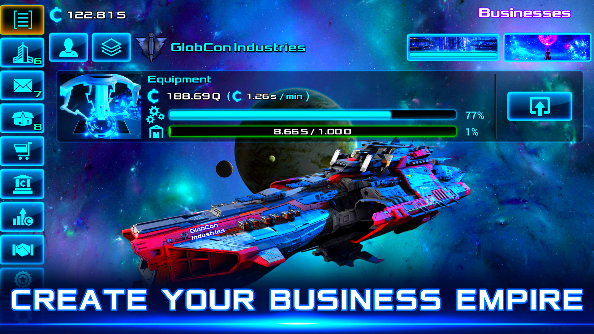 اسکرین شات 4 بازی Idle Space Business Tycoon