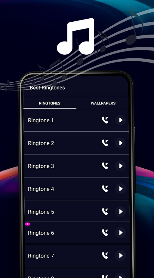 اسکرین شات 1 برنامه Ringtones 2025 & Wallpapers