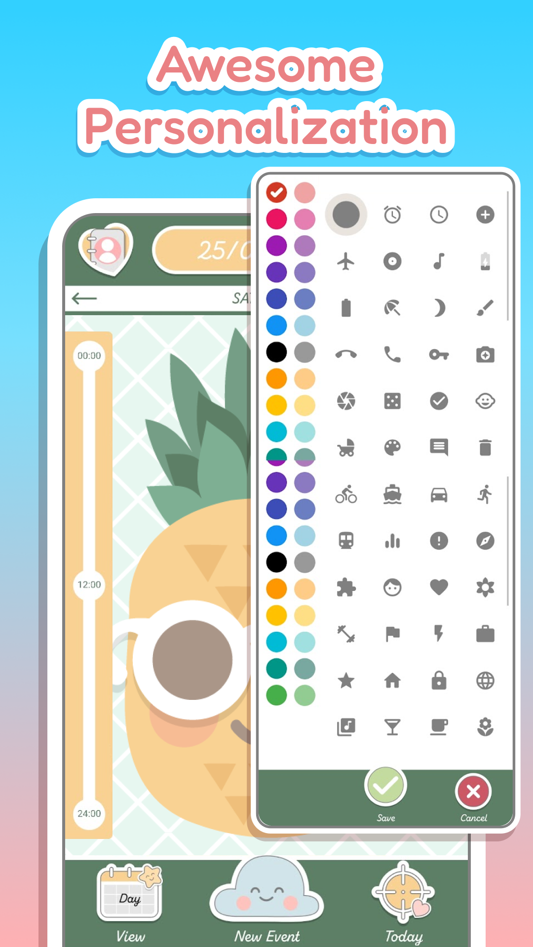 اسکرین شات 5 برنامه Cute Calendar & Daily Planner