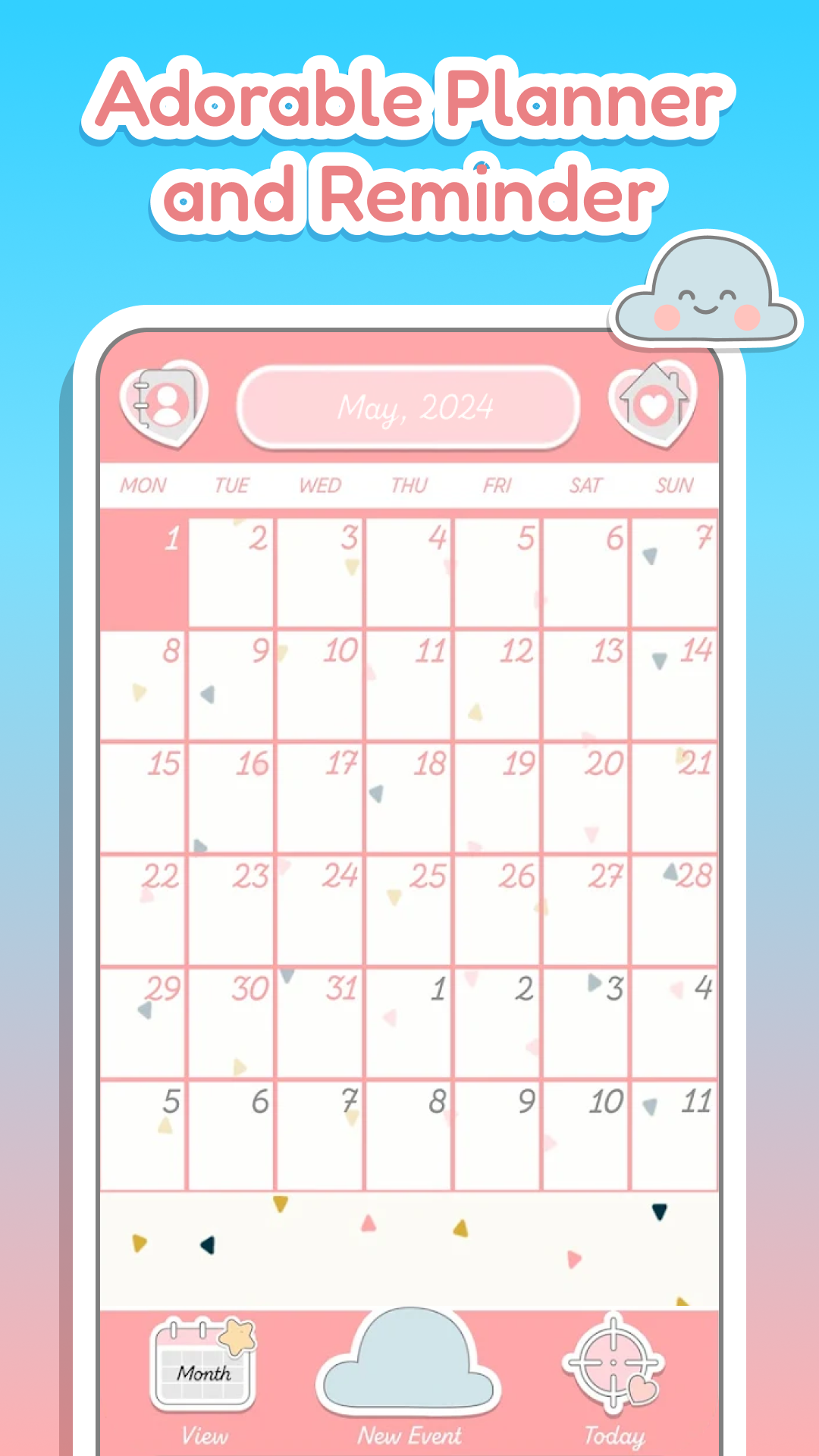 اسکرین شات 1 برنامه Cute Calendar & Daily Planner