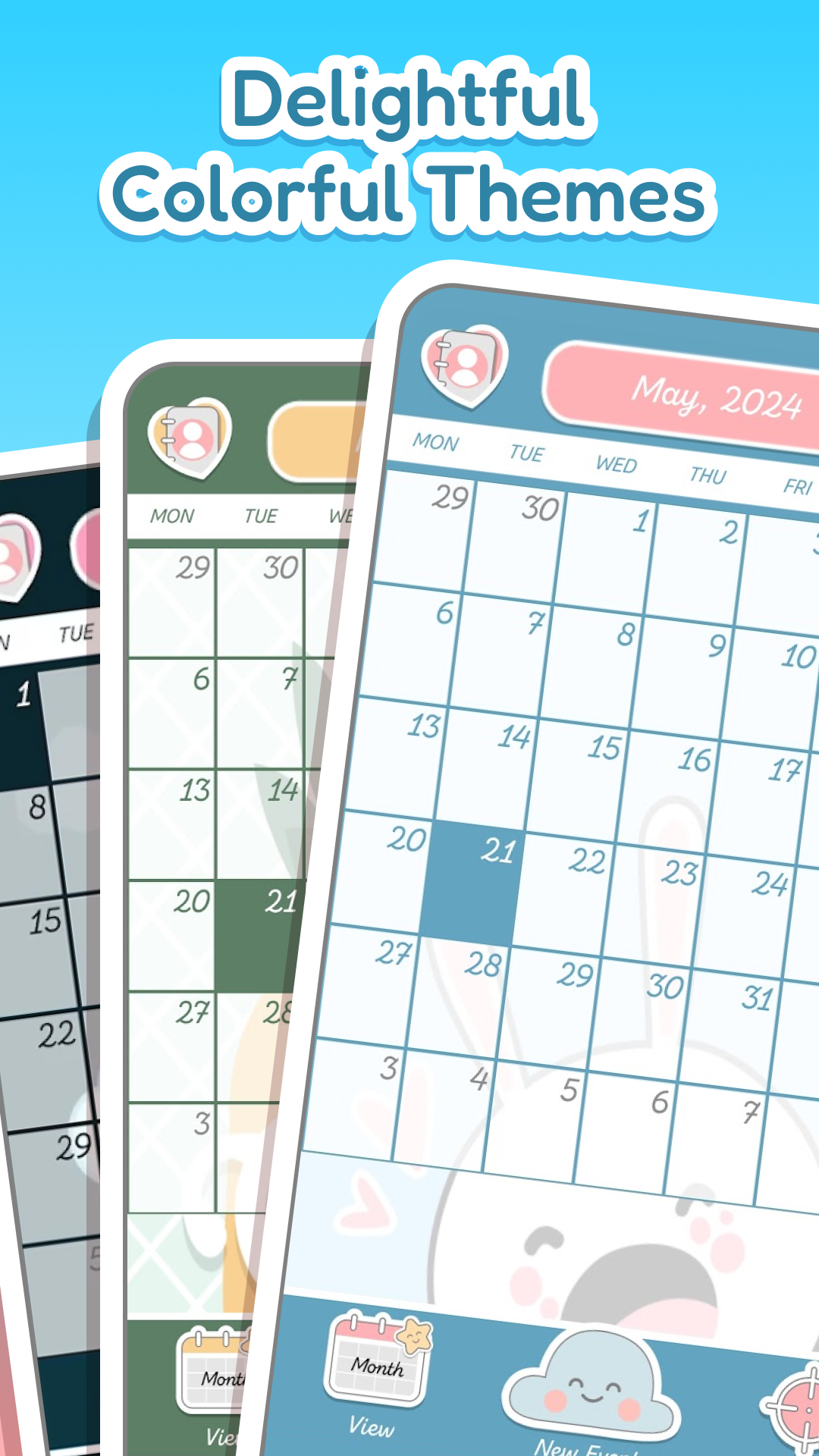 اسکرین شات 2 برنامه Cute Calendar & Daily Planner