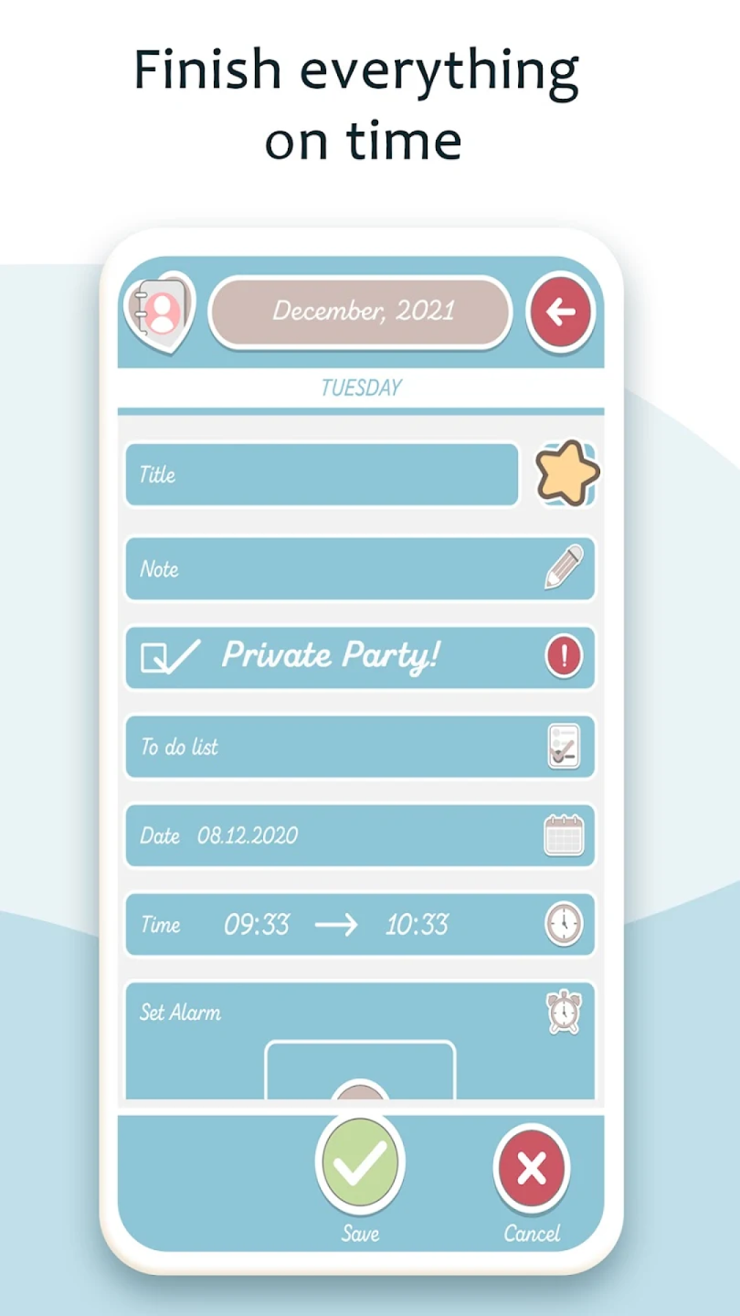 اسکرین شات 5 برنامه Cute Calendar & Daily Planner
