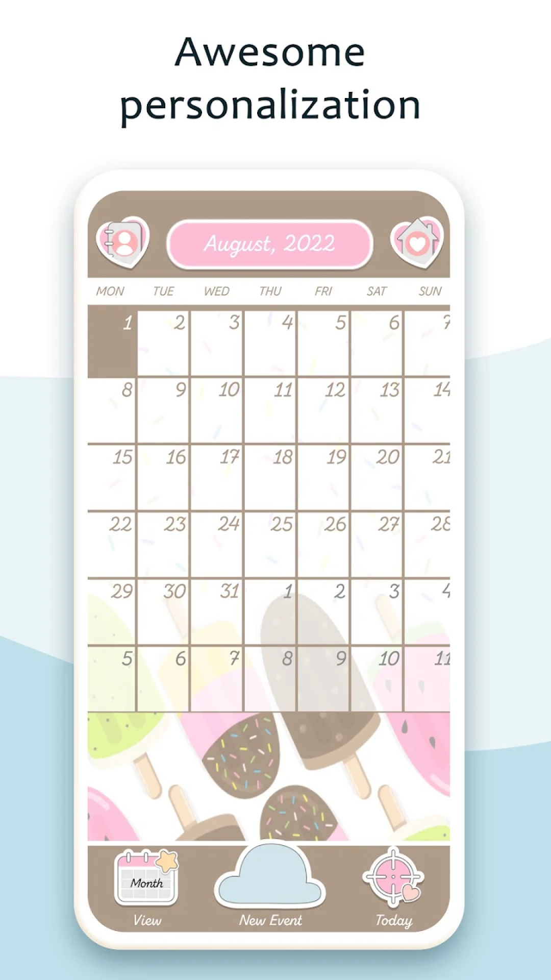 اسکرین شات 3 برنامه Cute Calendar & Daily Planner