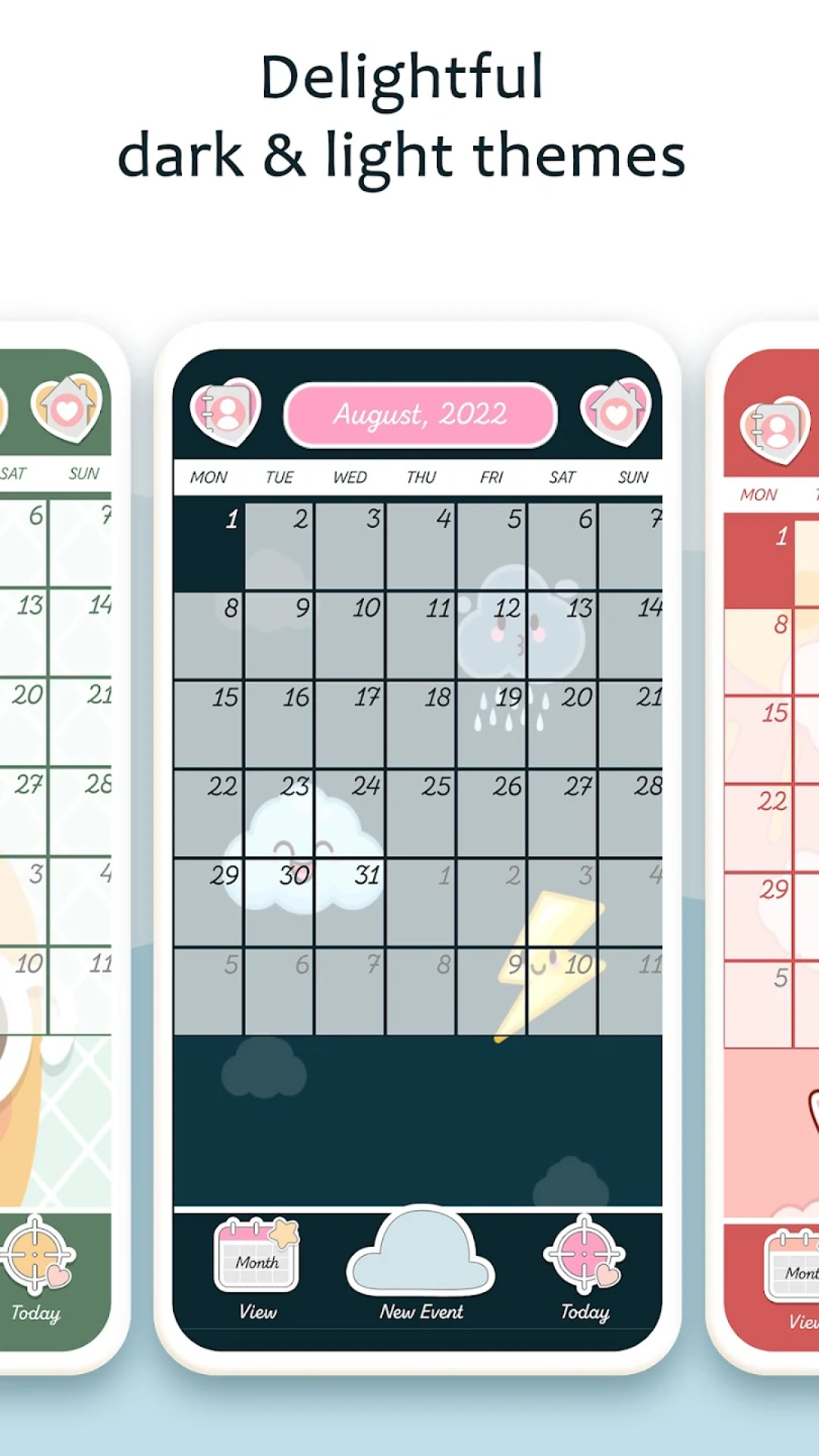 اسکرین شات 2 برنامه Cute Calendar & Daily Planner