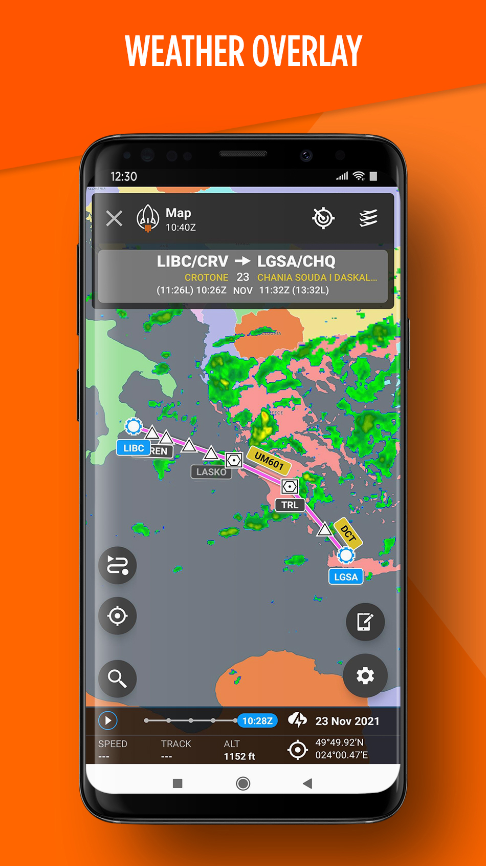 اسکرین شات 2 برنامه RocketRoute FlightPlan
