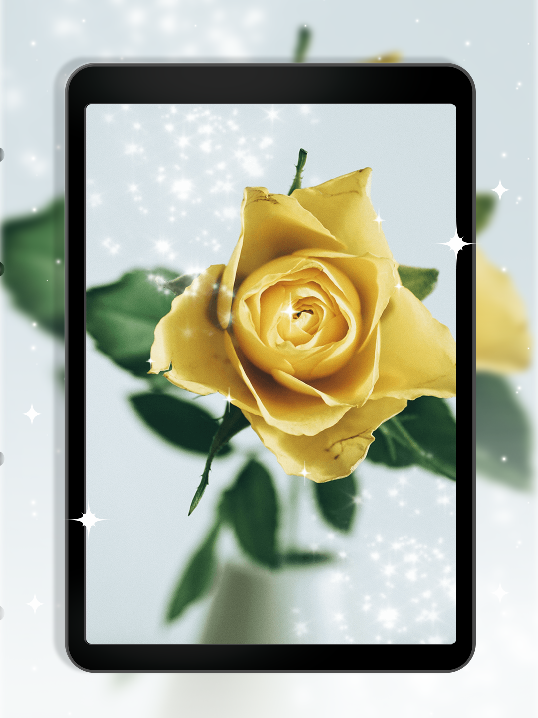 اسکرین شات 1 برنامه Rose Clock Live Wallpaper