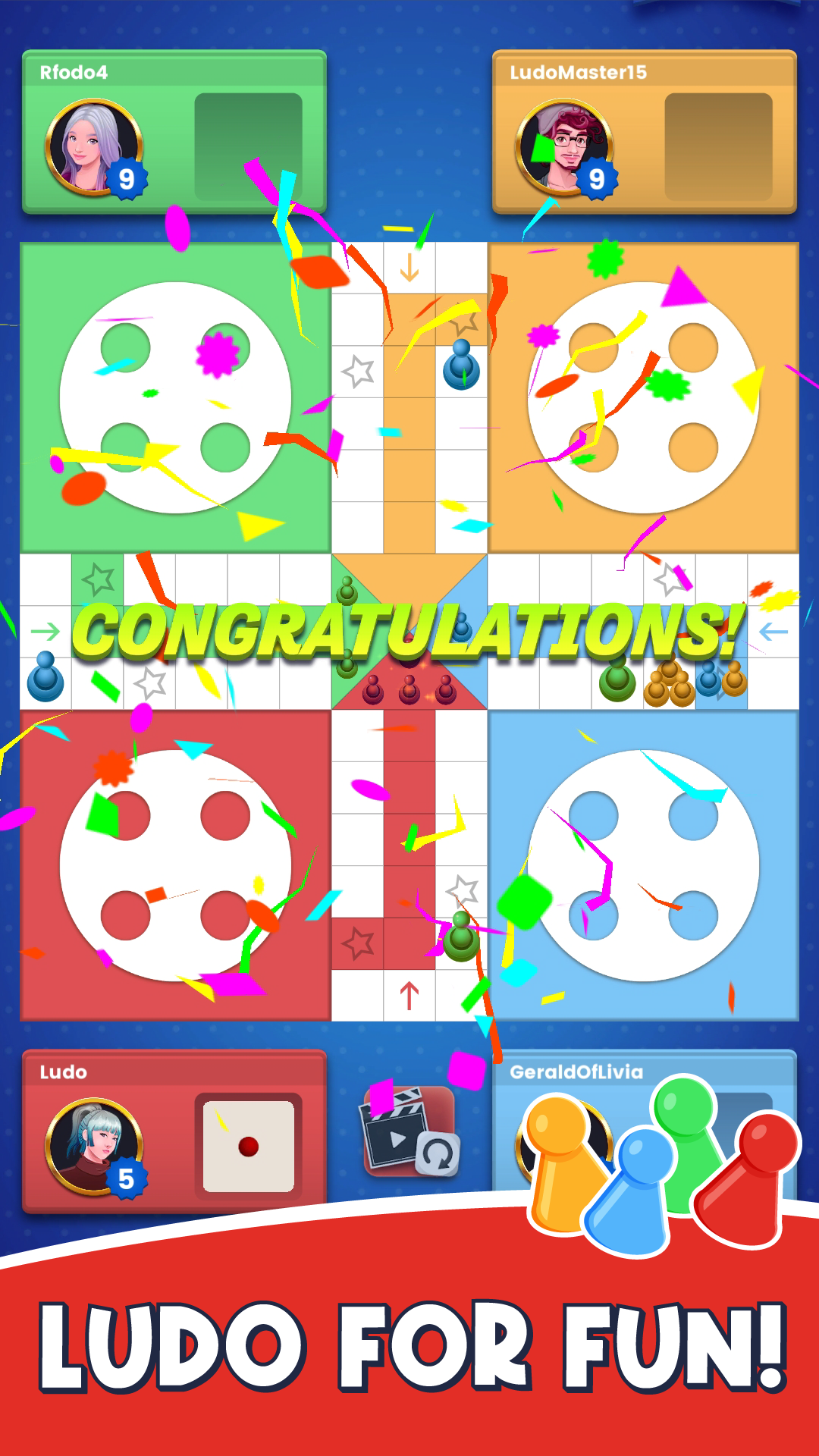 اسکرین شات 2 بازی Ludo - Offline Board Game