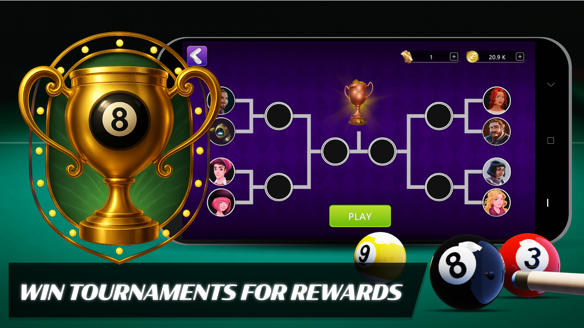 اسکرین شات 3 بازی 8 Ball Billiards Offline Pool