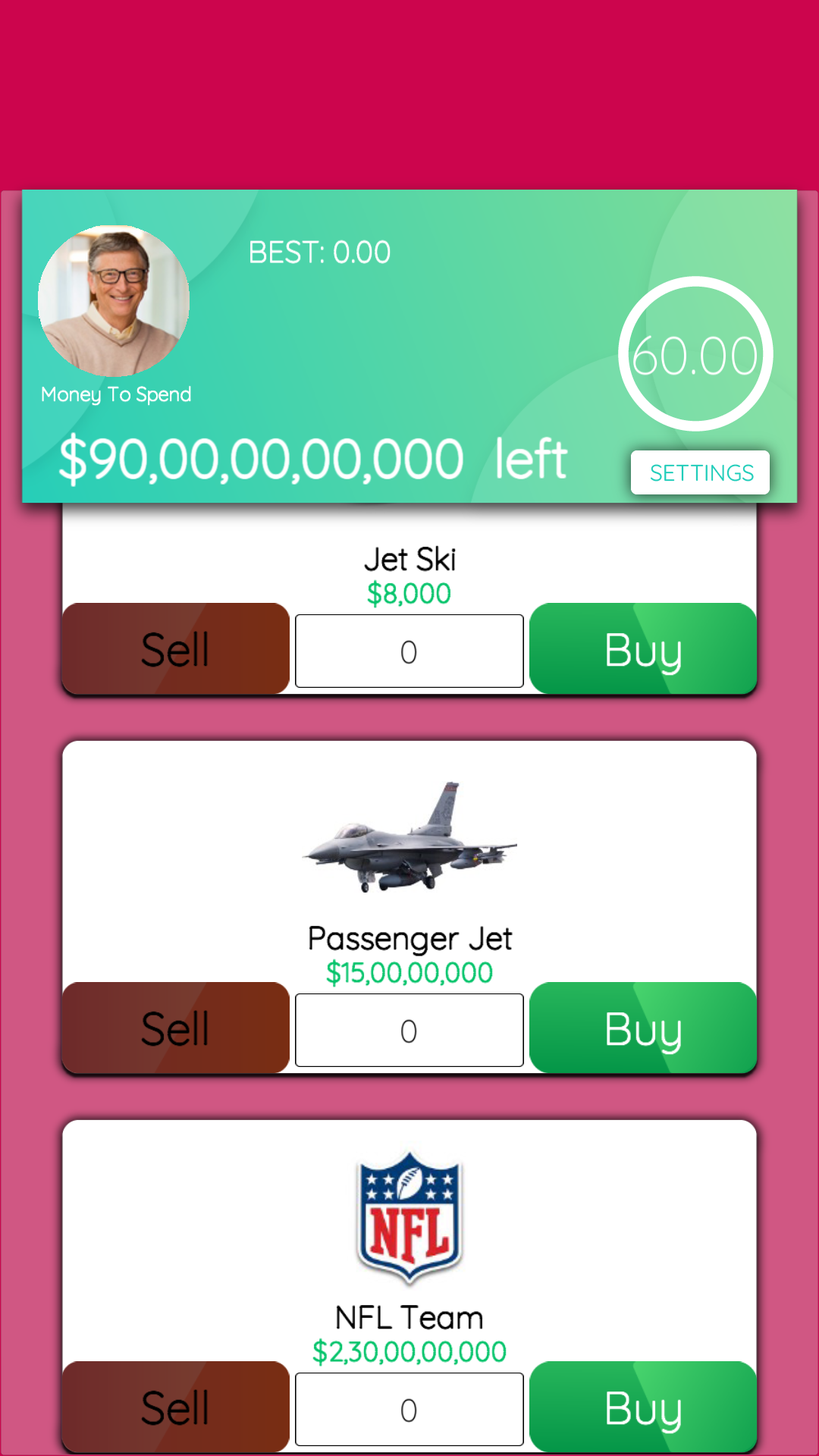 اسکرین شات 3 بازی Spend Bill Gates Money
