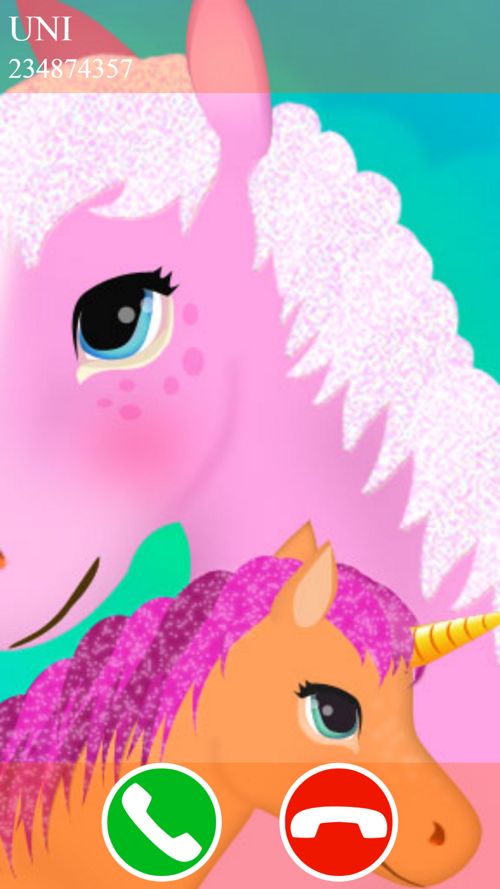 اسکرین شات 3 بازی fake call unicorn game