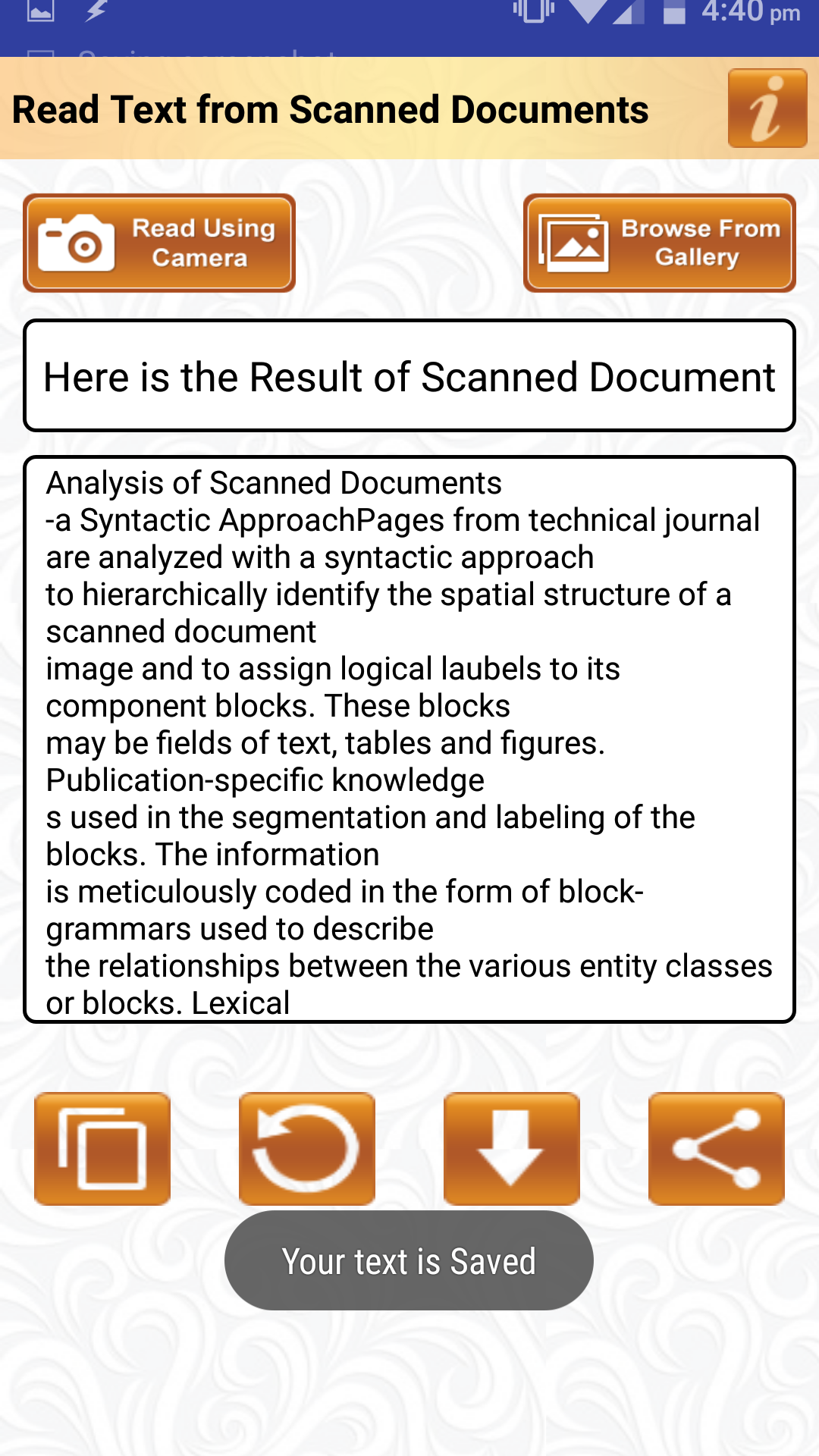اسکرین شات 8 برنامه Save Text of Photo & Documents