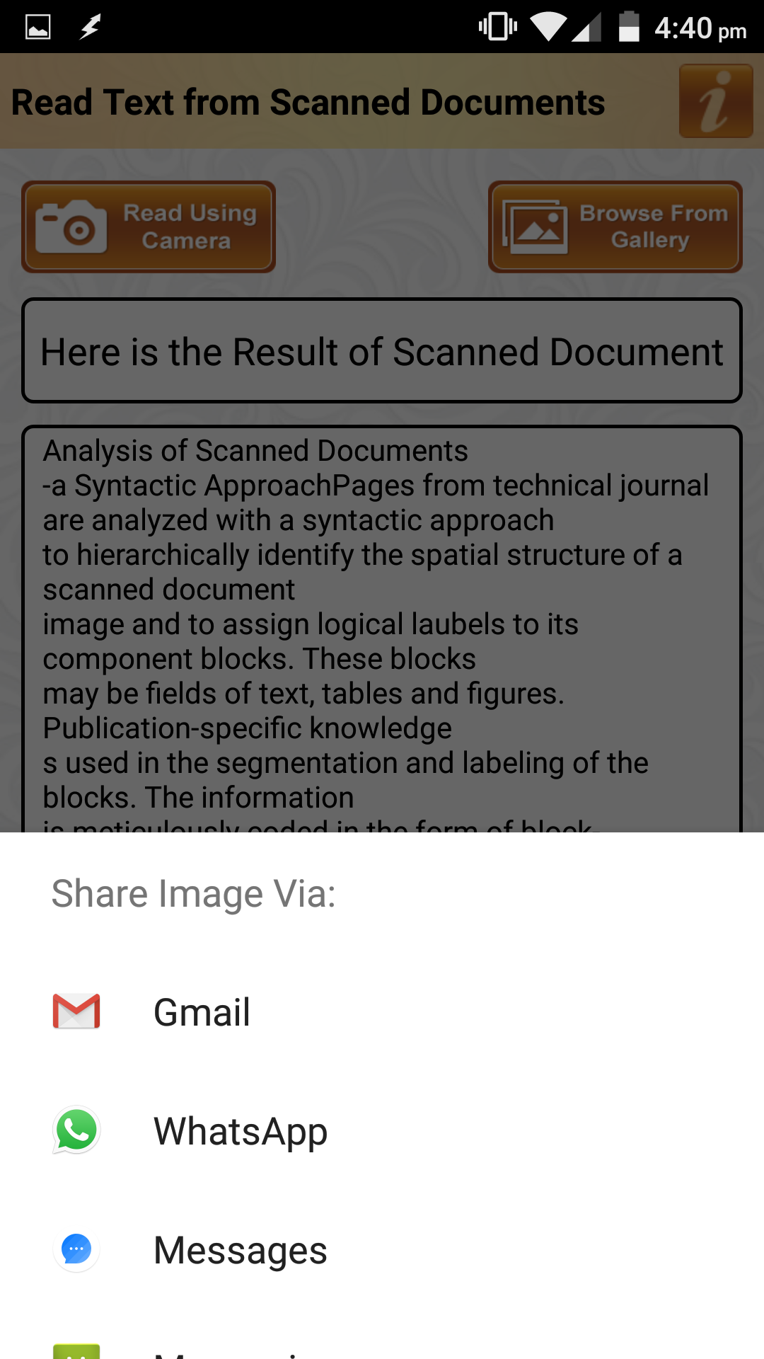 اسکرین شات 4 برنامه Save Text of Photo & Documents