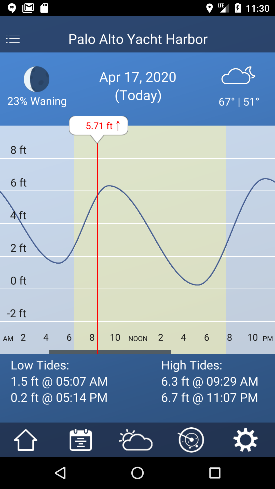 اسکرین شات 1 برنامه Tide Charts