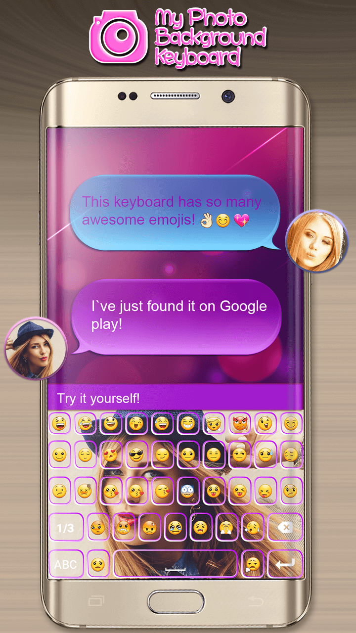 اسکرین شات 3 برنامه My Photo Background Keyboard