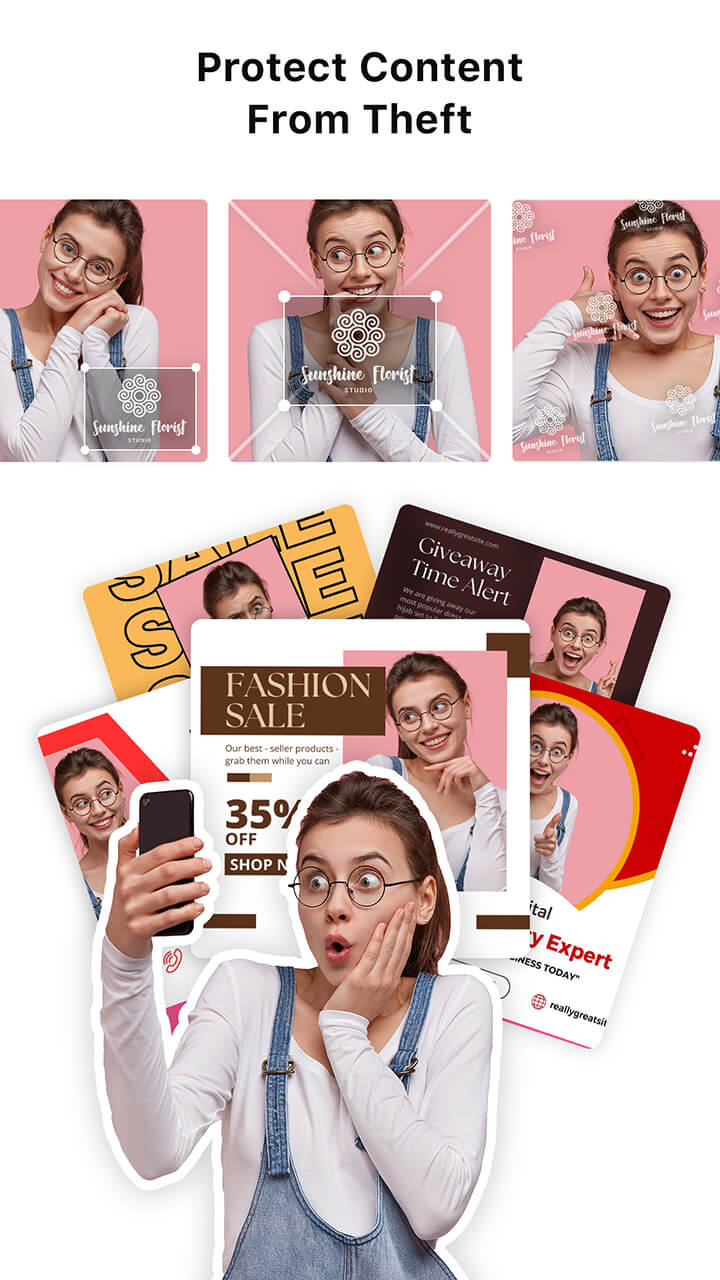 اسکرین شات 2 برنامه Add Watermark on Photos
