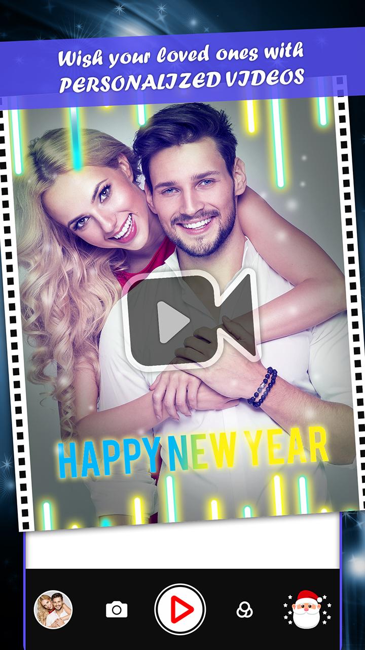 اسکرین شات 4 برنامه New Year Camera - Live Video and Selfie Effects