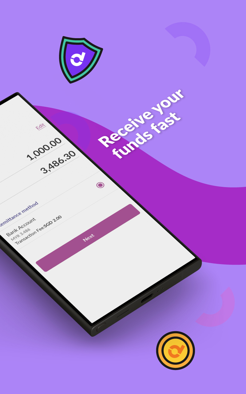 اسکرین شات 4 برنامه Singtel Dash – Remit Money