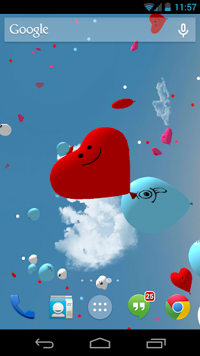اسکرین شات 2 برنامه Balloons 3D live wallpaper