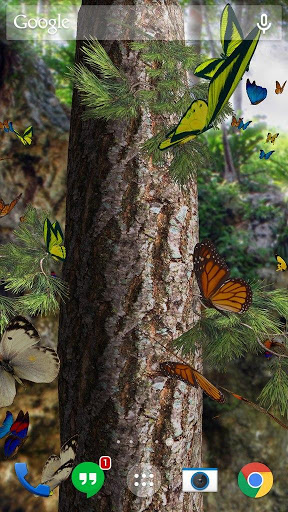 اسکرین شات 1 برنامه Butterflies 3D live wallpaper