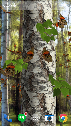 اسکرین شات 5 برنامه Butterflies 3D live wallpaper