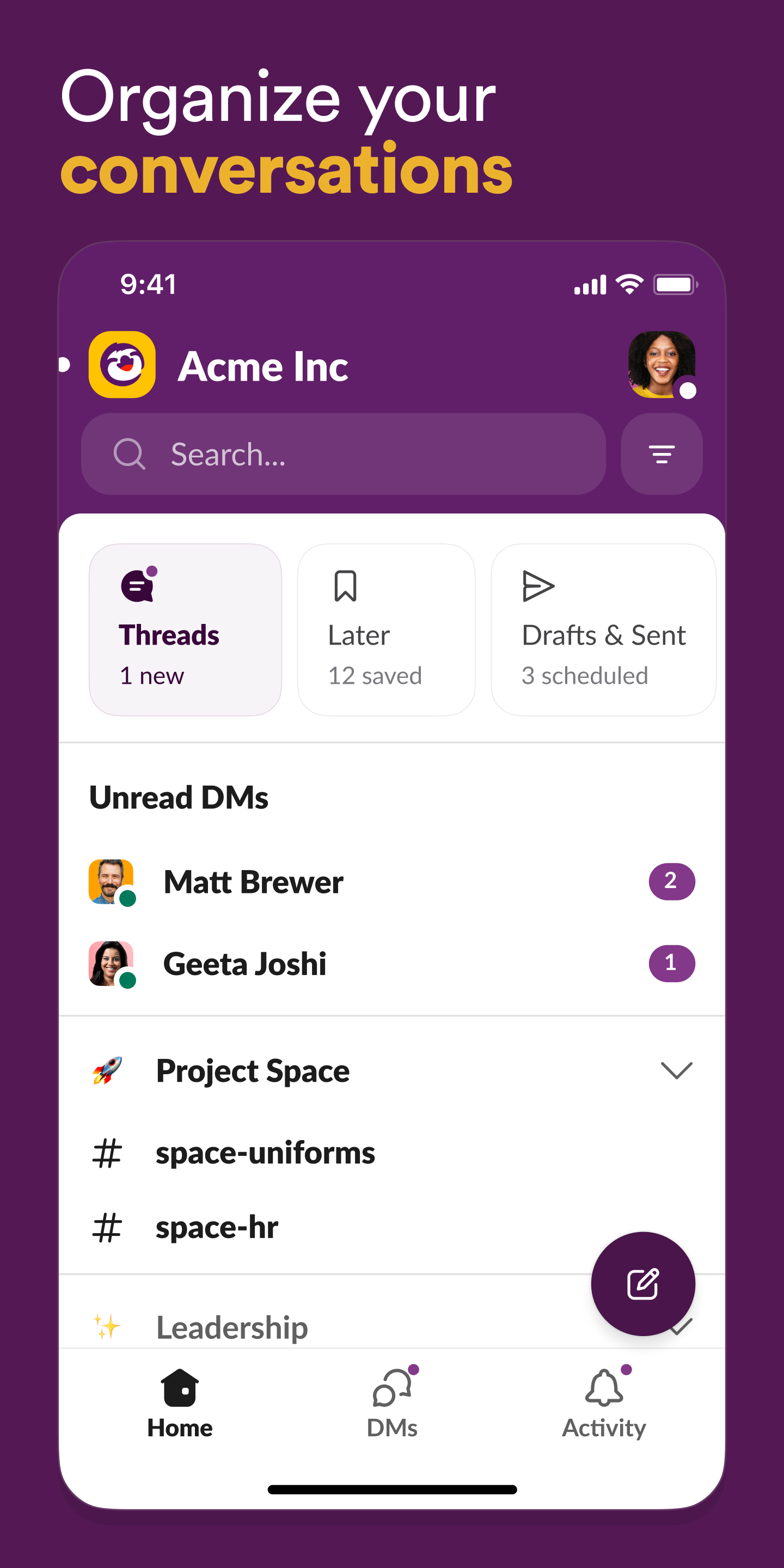 اسکرین شات 2 برنامه Slack