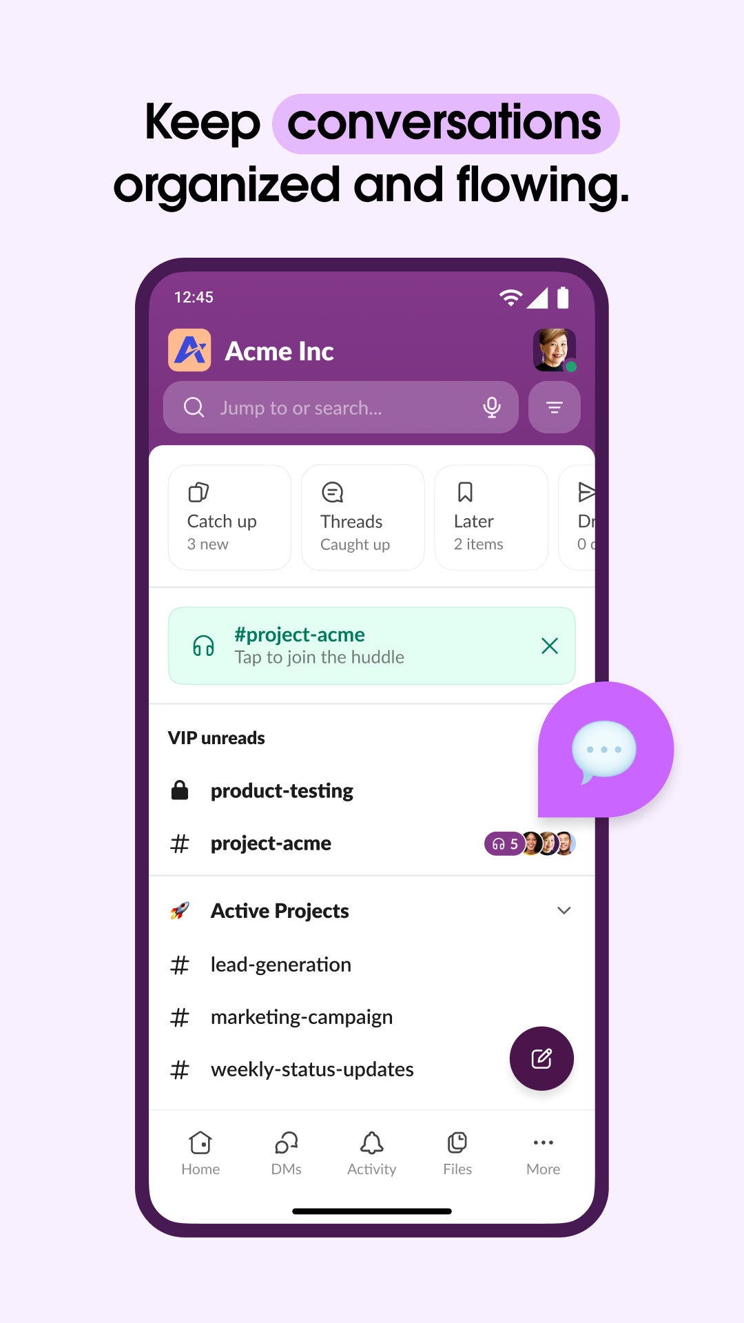 اسکرین شات 2 برنامه Slack