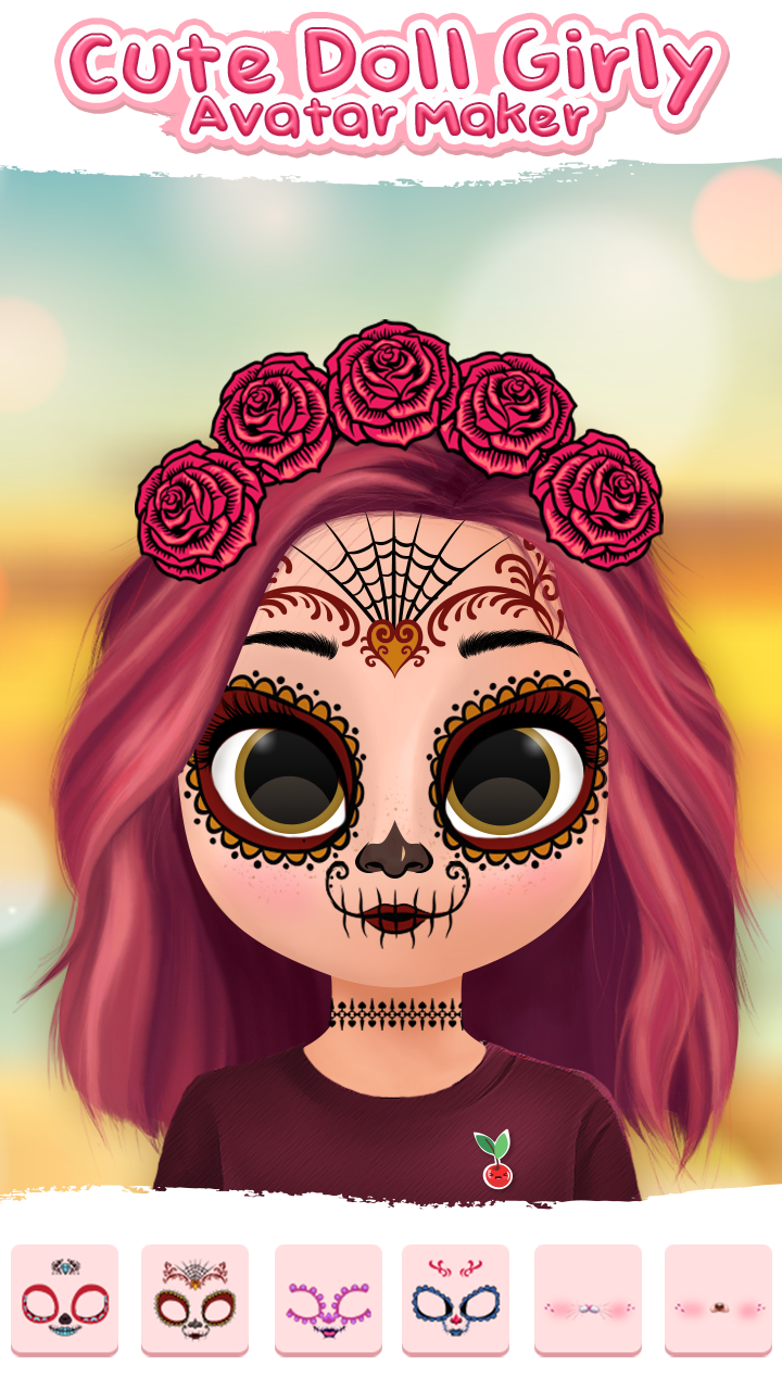 اسکرین شات 3 برنامه Cute Doll Girly Avatar Maker