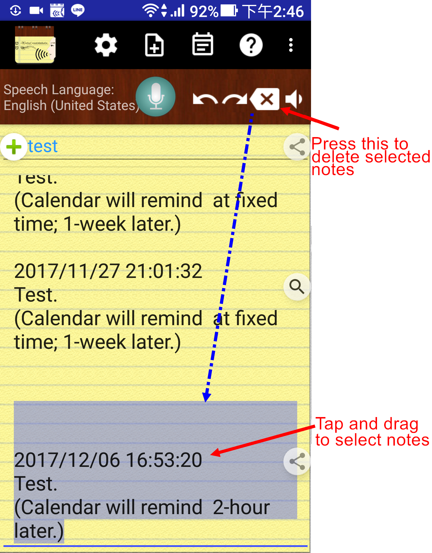 اسکرین شات 5 برنامه Voice Notes