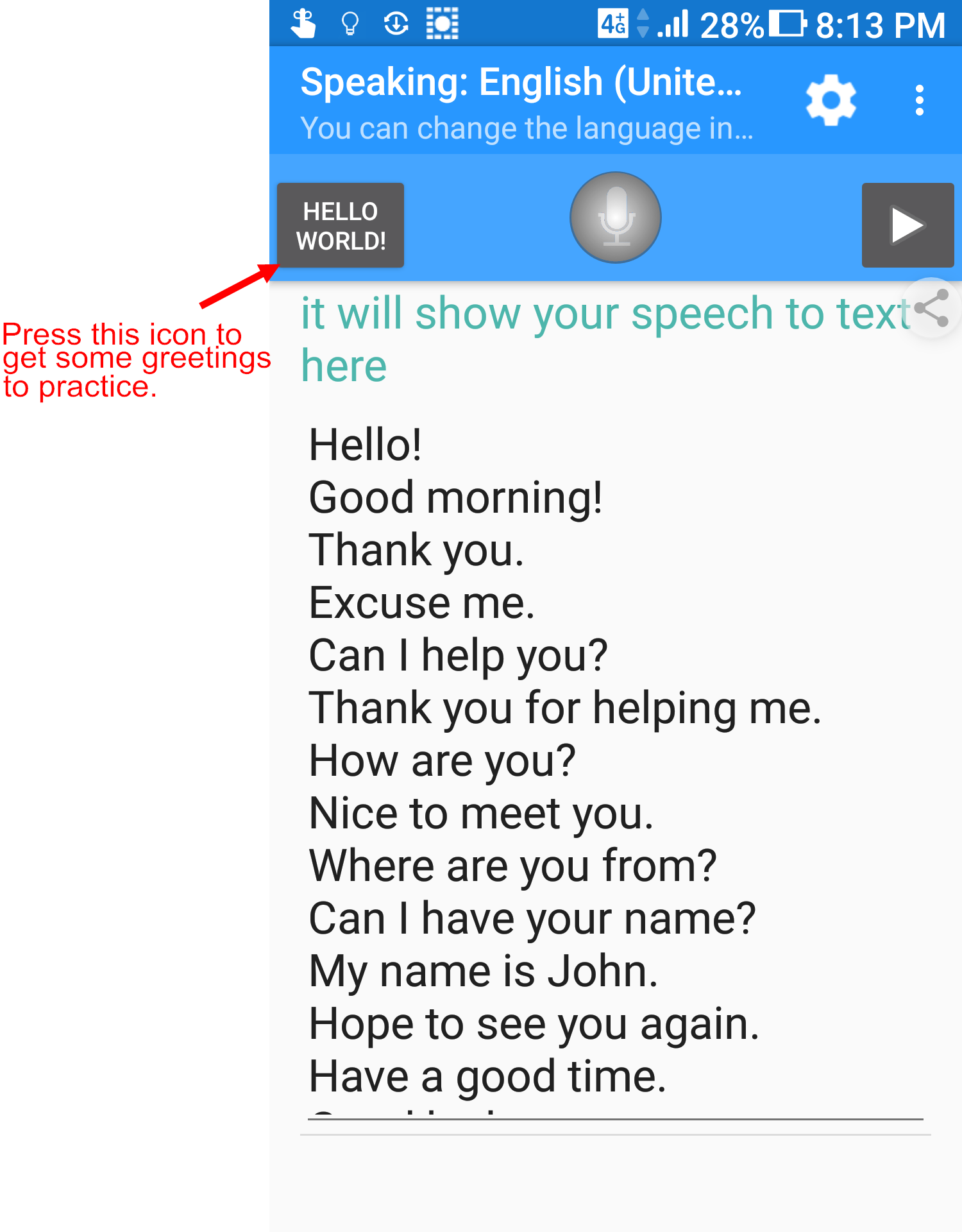 اسکرین شات 1 برنامه Languages pronunciation