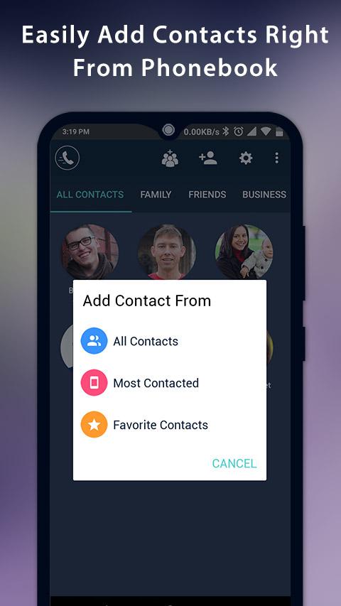 اسکرین شات 3 برنامه Speed Dial Widget - Quick and