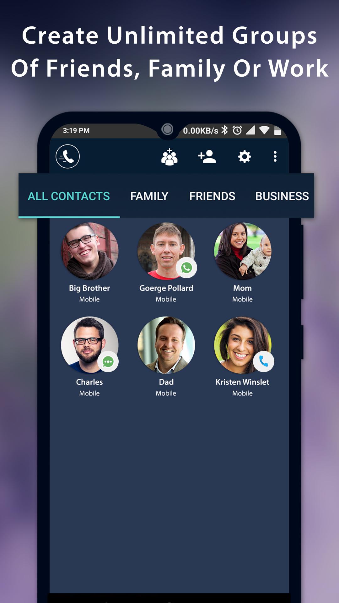 اسکرین شات 4 برنامه Speed Dial Widget - Quick and