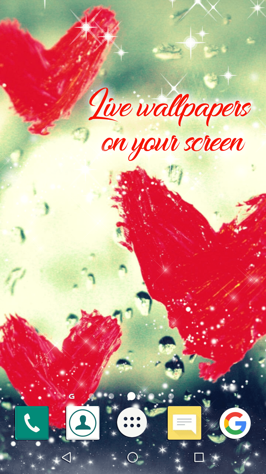 اسکرین شات 5 برنامه Valentine Live Wallpaper