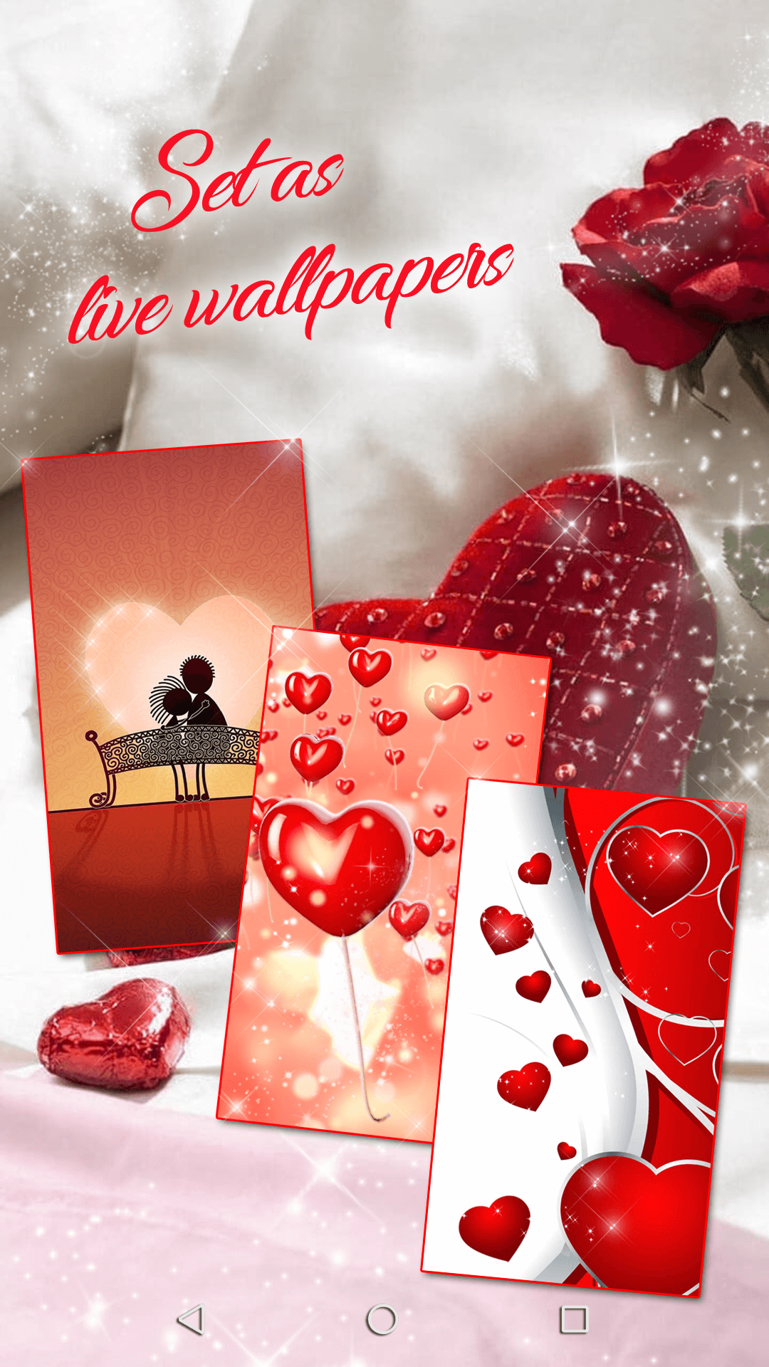 اسکرین شات 6 برنامه Valentine Live Wallpaper