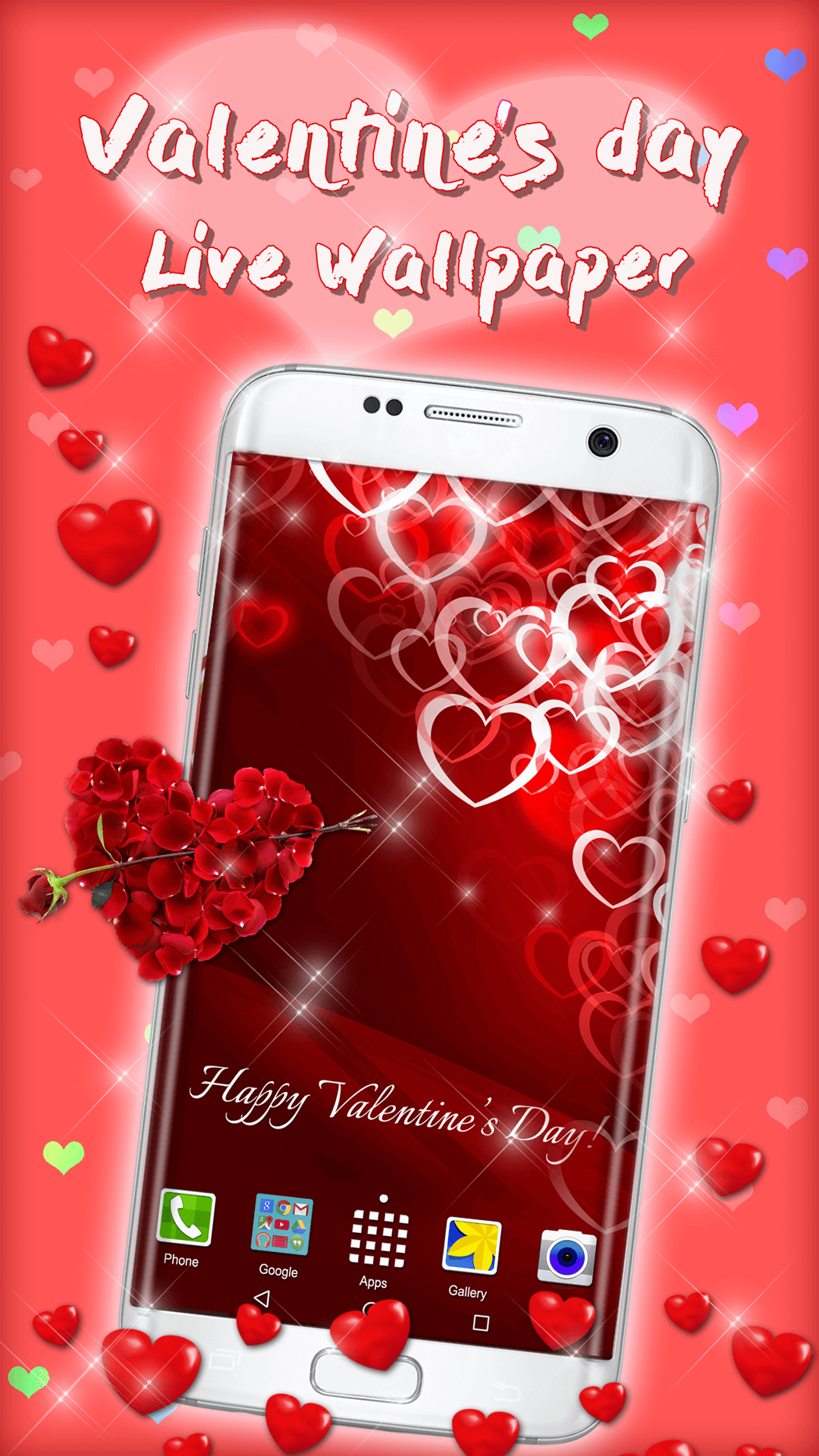 اسکرین شات 1 برنامه Valentines Day Live Wallpaper