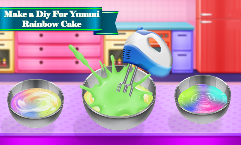 اسکرین شات 3 بازی Rain Bow Cake Maker