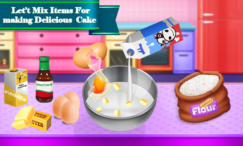 اسکرین شات 2 بازی Rain Bow Cake Maker