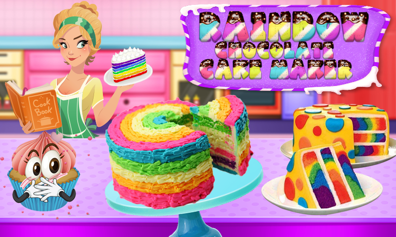 اسکرین شات 1 بازی Rain Bow Cake Maker