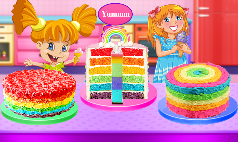 اسکرین شات 6 بازی Rain Bow Cake Maker