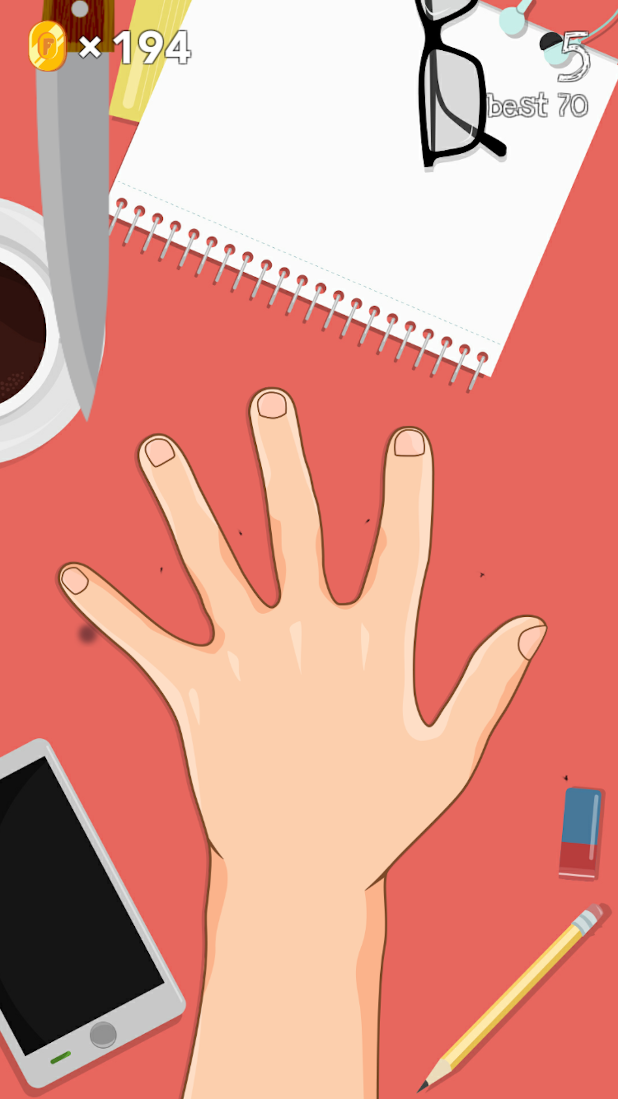 اسکرین شات 3 بازی 4 Fingers: Knife Games
