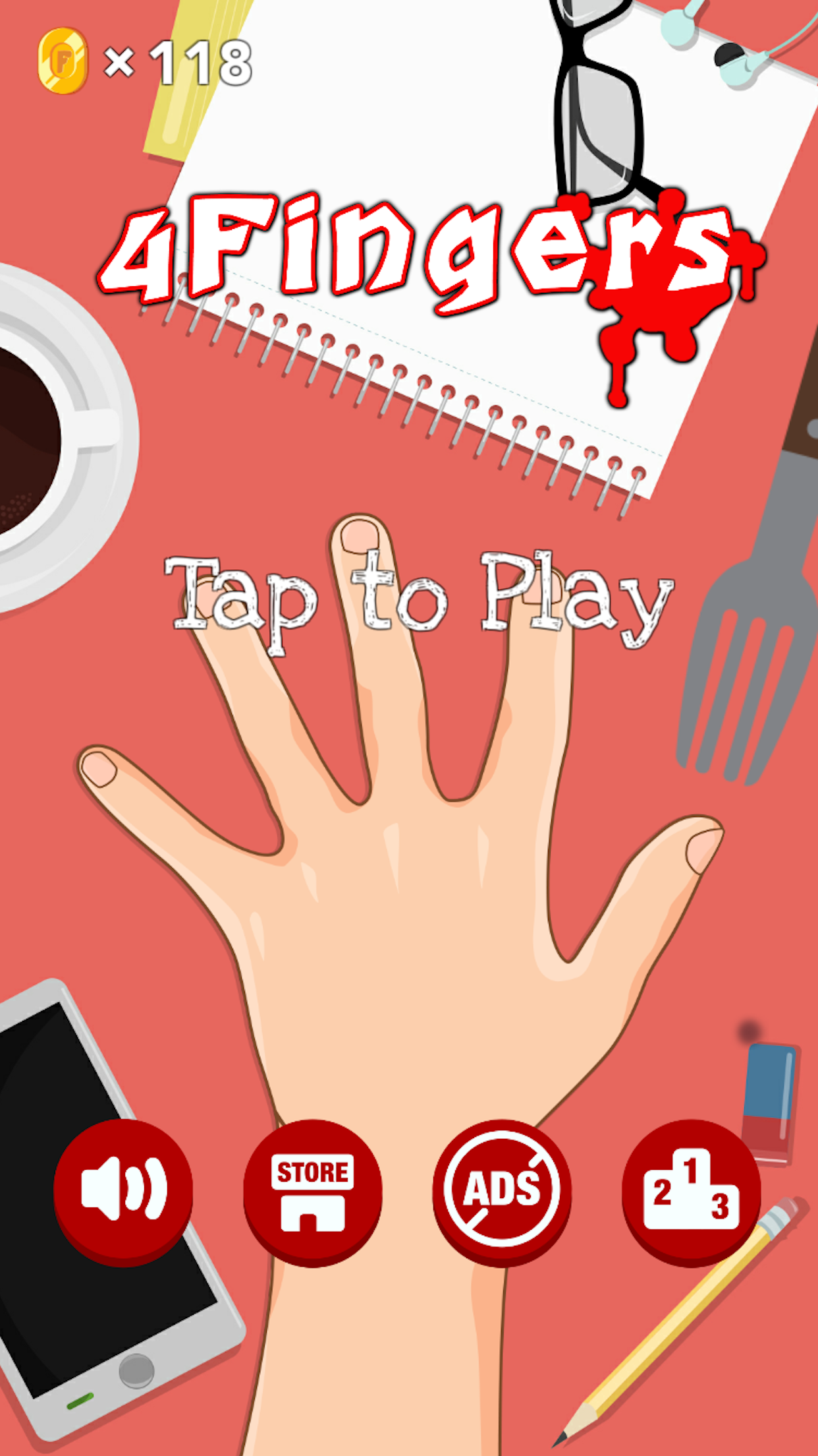 اسکرین شات 1 بازی 4 Fingers: Knife Games