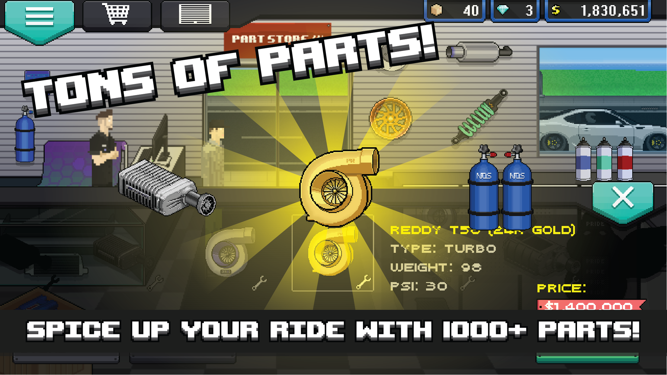 اسکرین شات 2 بازی Pixel Car Racer