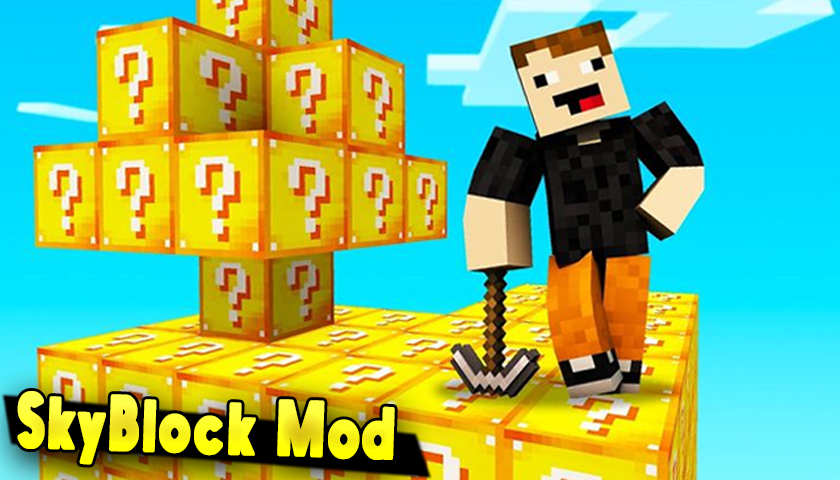 اسکرین شات 3 برنامه Lucky SkyBlock Mod Minecraft