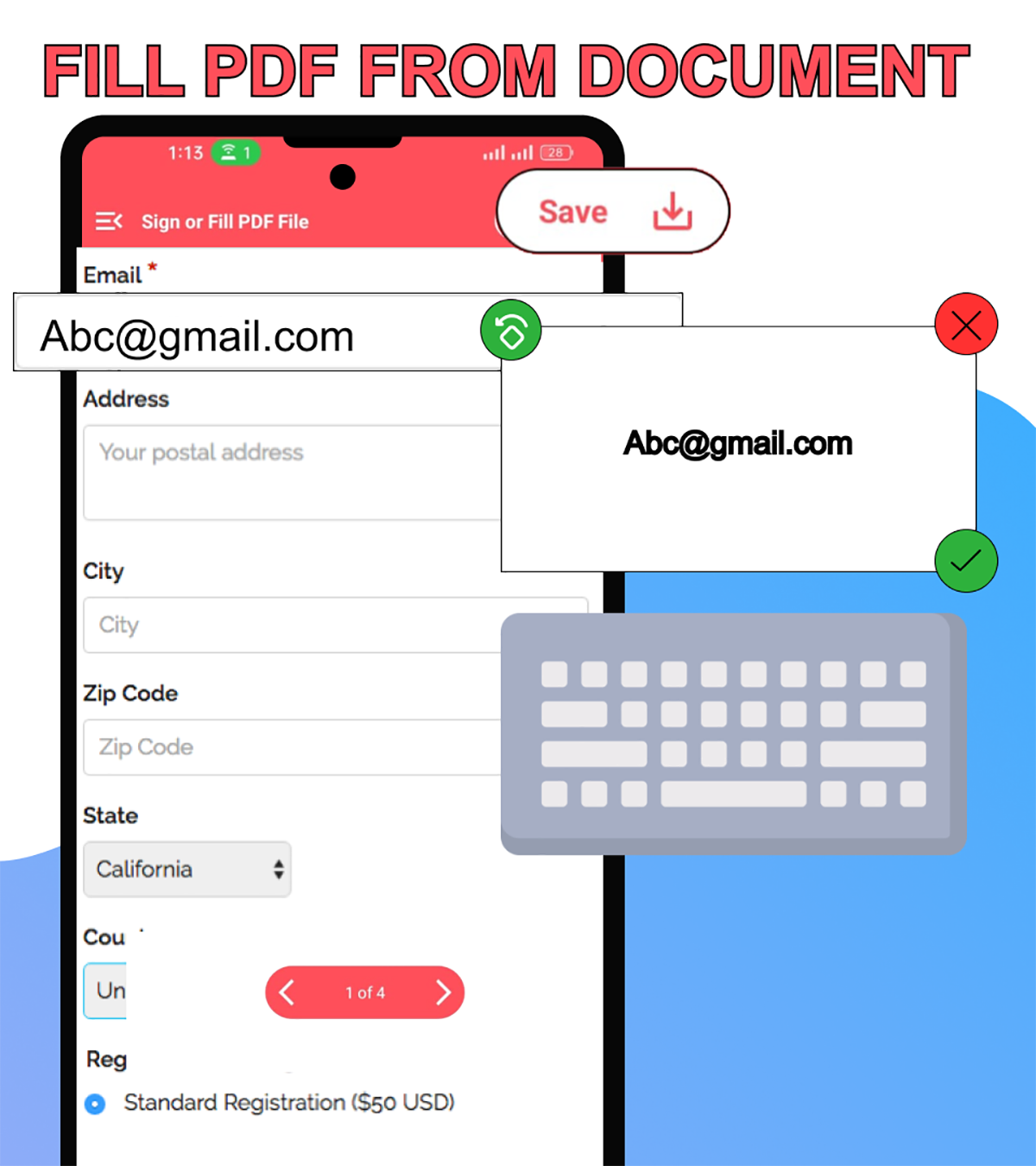 اسکرین شات 3 برنامه Fill Pdf Form - Sign PDF Doc