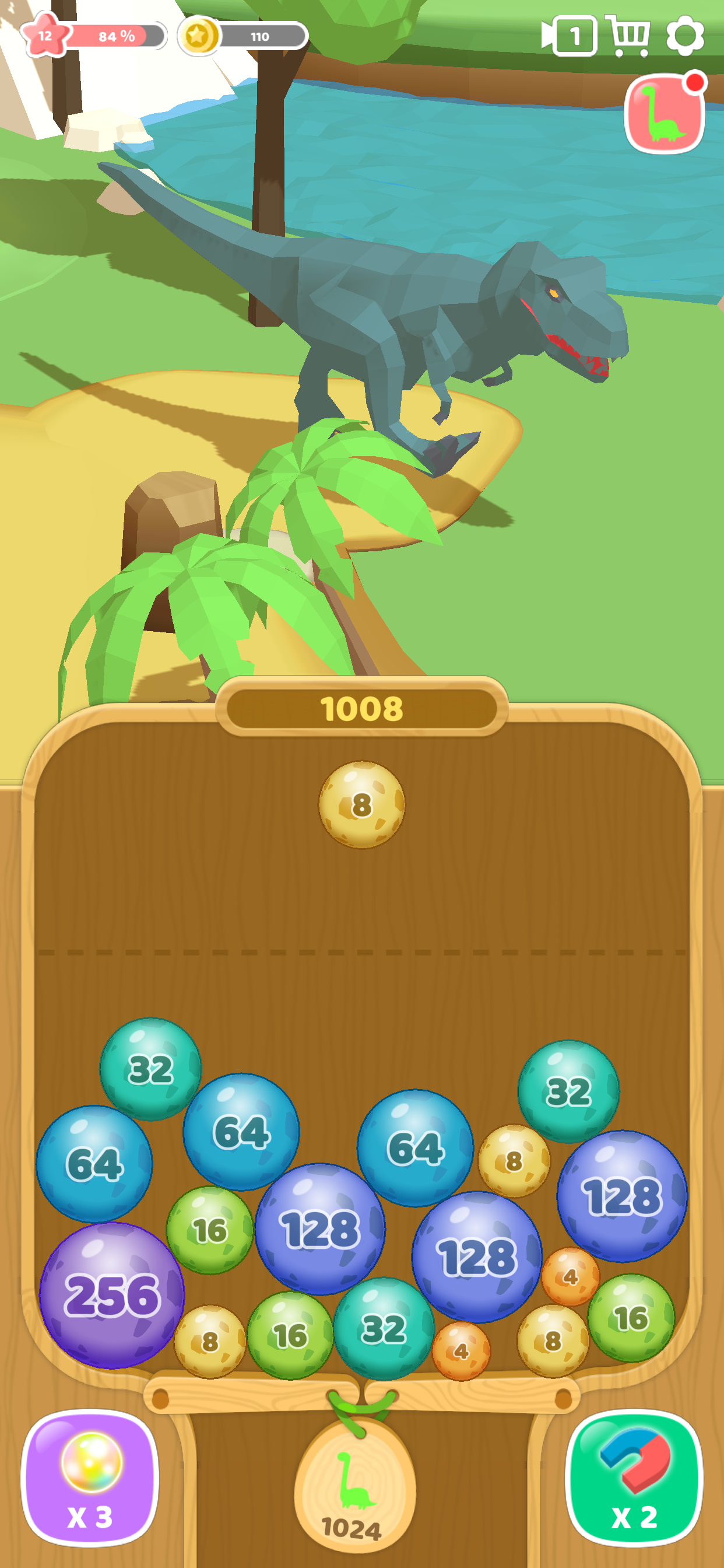 اسکرین شات 5 بازی Dino 2048: Jurassic World