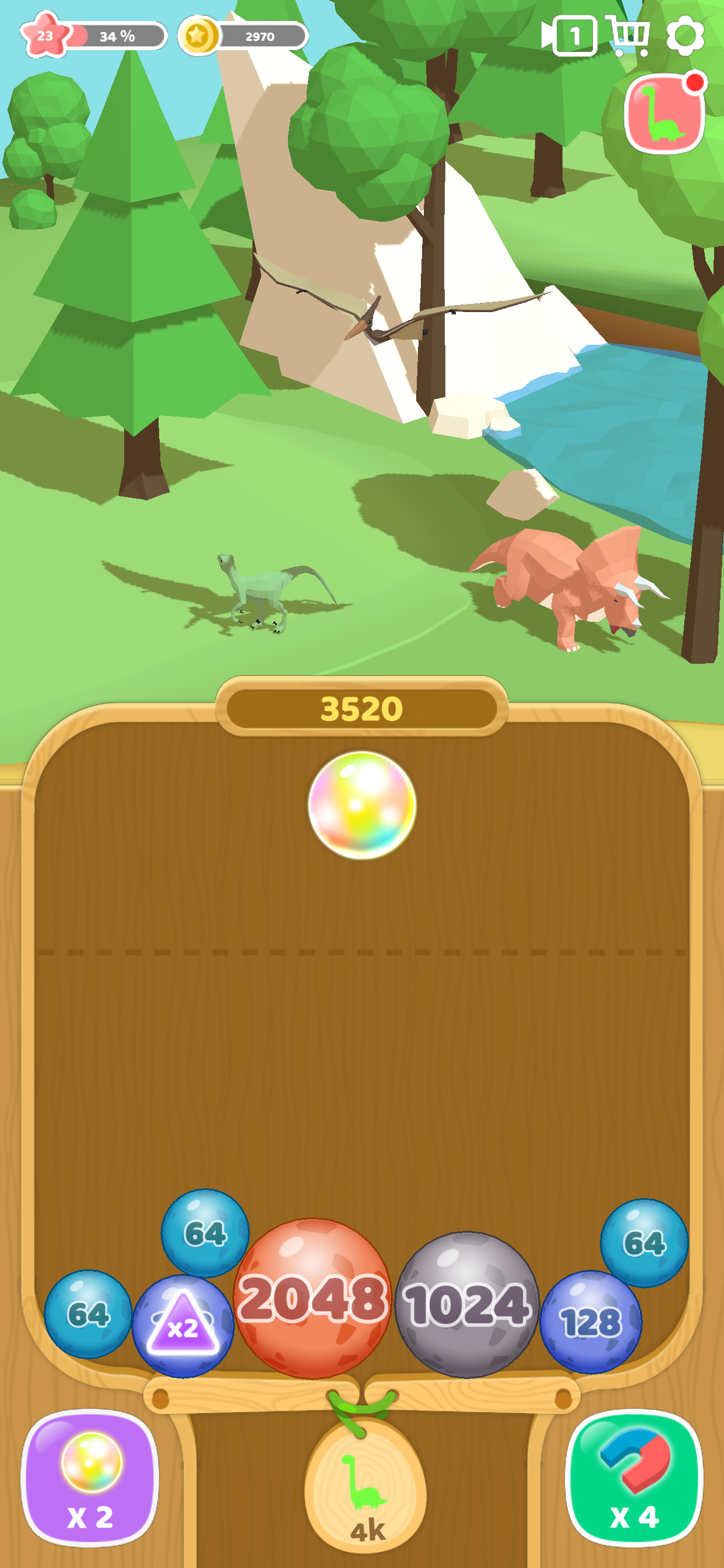 اسکرین شات 2 بازی Dino 2048: Jurassic World