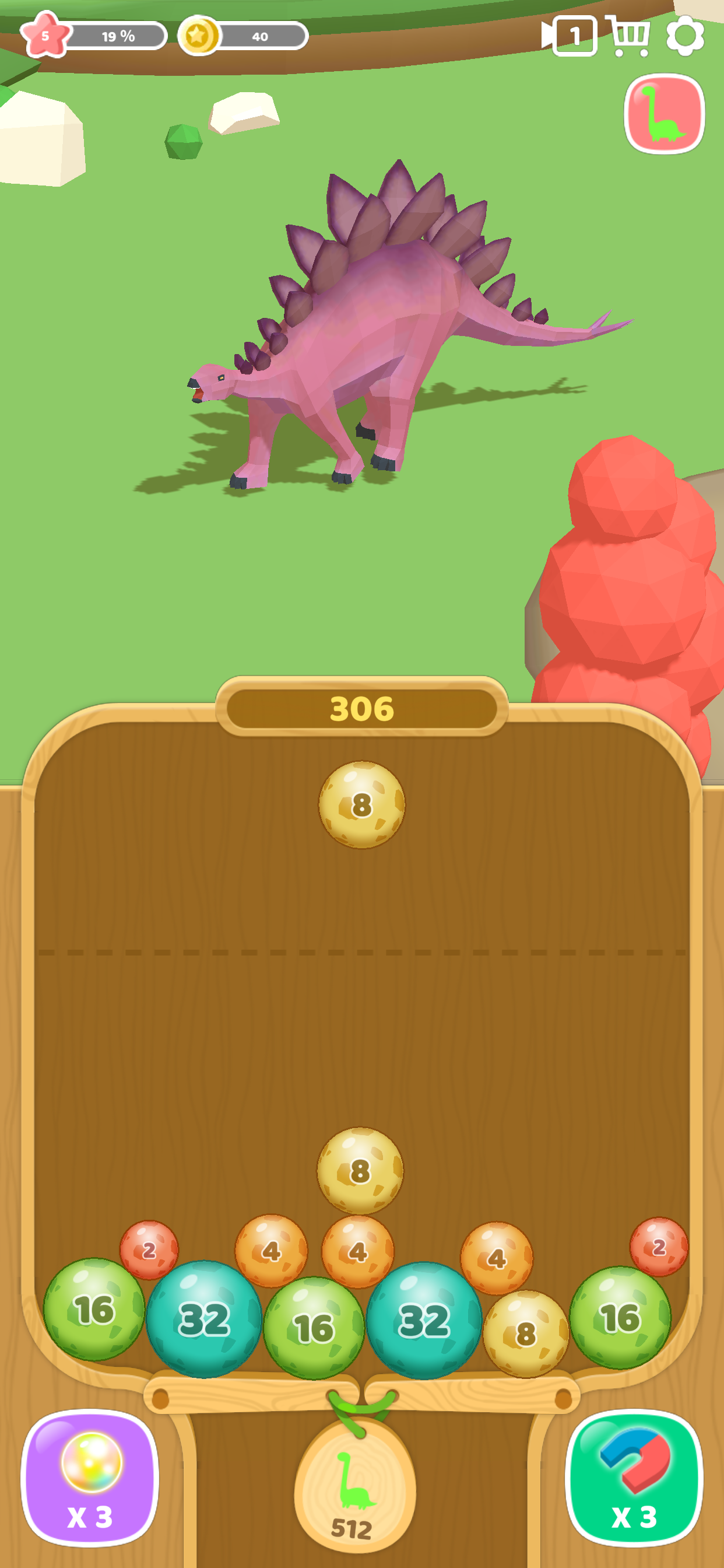 اسکرین شات 4 بازی Dino 2048: Jurassic World
