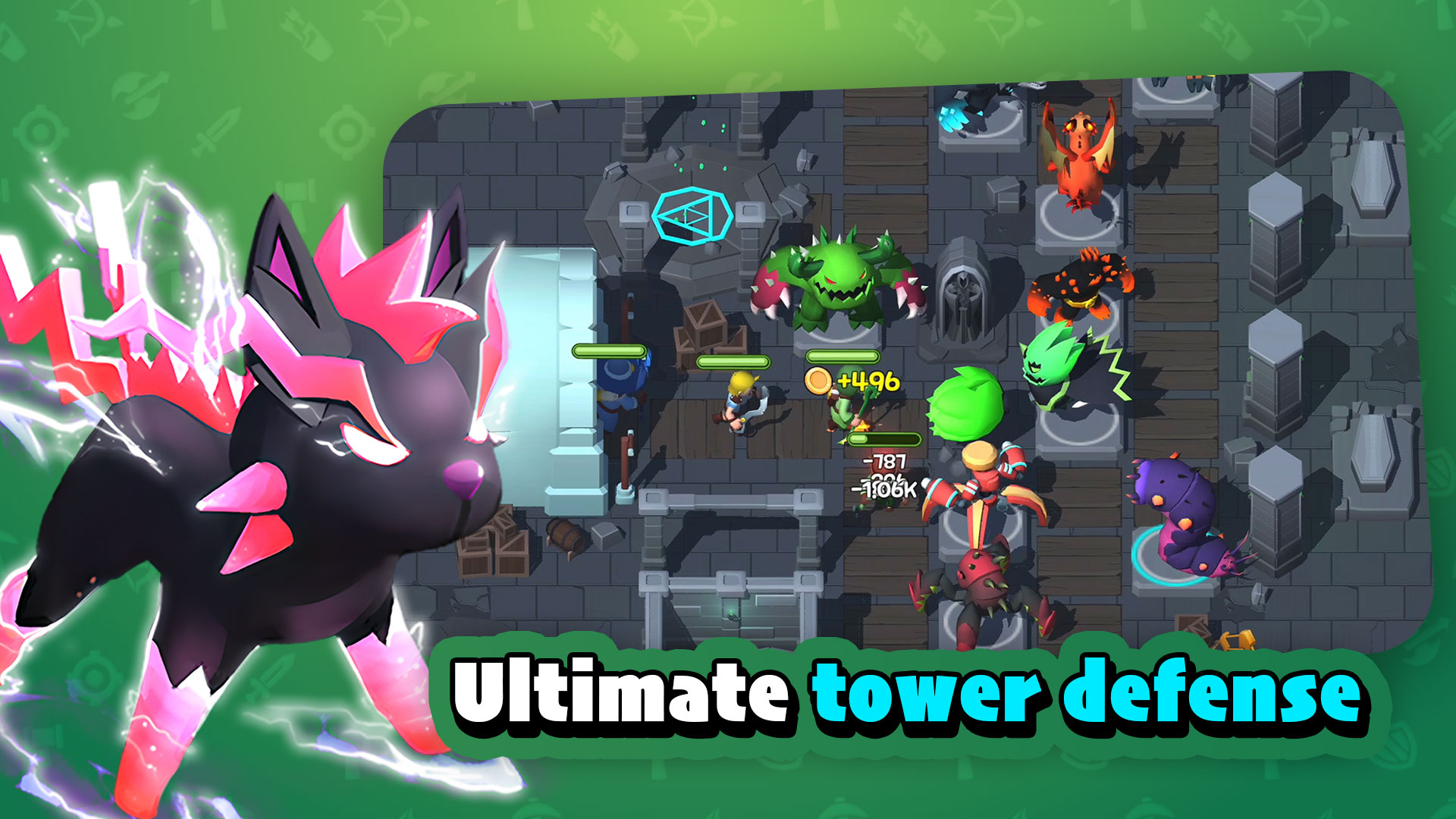 اسکرین شات 2 بازی Idle Monster TD: Monster Games